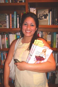 A Chelsea Fan with_three_books_waiting_for_book_signing_at_books_and_books_coral_gables__fl_image_by_marla_e_schwartzjpg A Chelsea fan waiting to get books signed at Books & Books