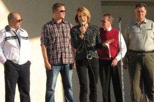  Roxanne Stein emcees at WinterFest, which was held at Wellington's new Amphitheater. 
