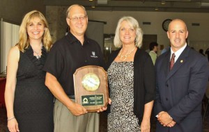 TWO MEN AND A TRUCK Jaene Miranda of the Palms West Chamber, Joel and Janelle Dowley of TWO MEN AND A TRUCK, Joseph Abruzzo, Florida State Rep from District 85.
