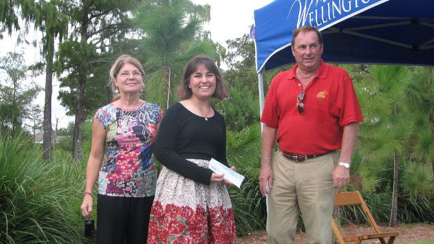 Wellington High School Senior Allison Parssi wins the "peace" photographry contest at the annual Peace Ceremony in Wellington.